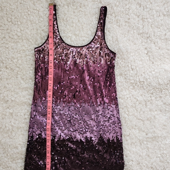 Express Purple Sleeveless Sexy Sequin Mini Dress Sz Xs Party Holiday Night Out - Picture 7 of 10